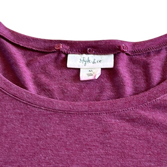 fringe scarf,attached to burgundy top, detachable,boho,macrame,western,office - Picture 8 of 14